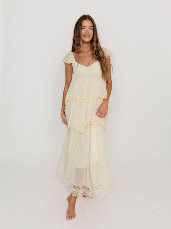 Worth Collective Dresses & Skirts - Worth Collective Nicola Maxi in light beige